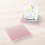 Posavasos De Vidrio Gradiente rosa suave<br><div class="desc">Gradiente de color rosa suave.</div>