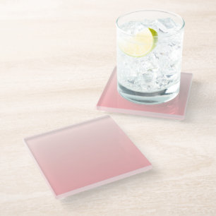 Posavasos De Vidrio Gradiente rosa suave