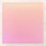 Posavasos De Vidrio Gradiente rosa y rosa<br><div class="desc">Melocotón claro y color rosa oscuro.</div>