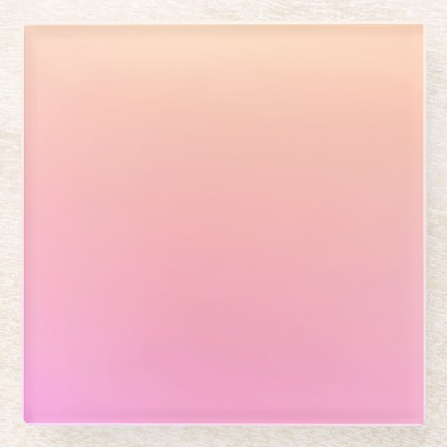 Posavasos De Vidrio Gradiente rosa y rosa (Anverso)