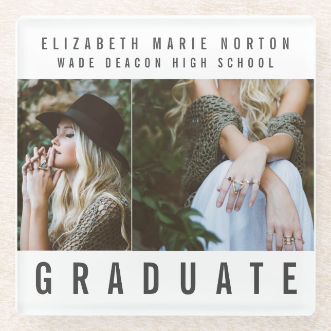 Posavasos De Vidrio Graduación de tipo (Anverso)