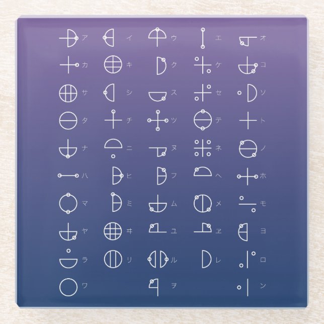 Posavasos De Vidrio Gráfico Katakamuna (Anverso)