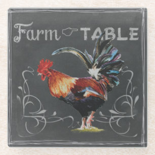 Posavasos De Vidrio Granja a tabla