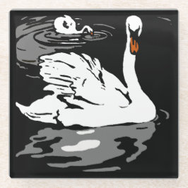 Posavasos De Vidrio Granja de Woodcut victoriana Cerdos