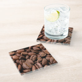 Posavasos De Vidrio Granos de café tostados artísticos