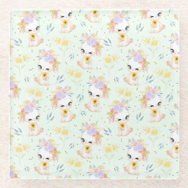 Posavasos De Vidrio Grasa de Pascua (Anverso)