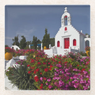 Posavasos De Vidrio Grecia, Mykonos, Pequeña capilla en el