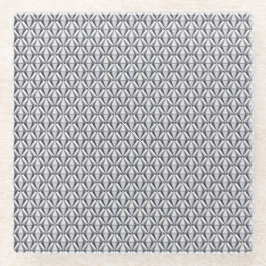 Posavasos De Vidrio Gris con rosa