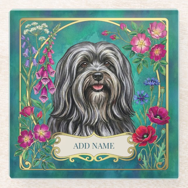 Posavasos de vidrio gris oscuro personalizado para (Anverso)