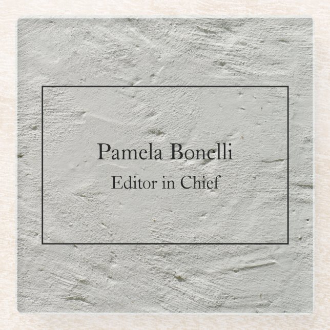 Posavasos De Vidrio Gris Wall Professional Único Clásico Simple (Anverso)