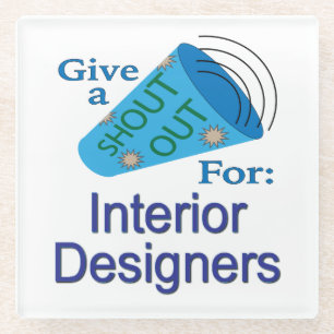 Posavasos De Vidrio Gritos a los diseñadores del interior