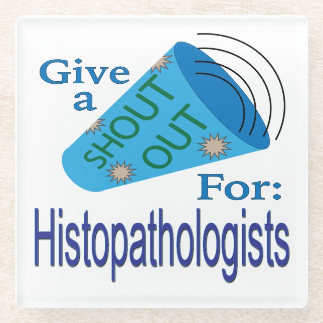 Posavasos De Vidrio Gritos a los histopatólogos (Anverso)