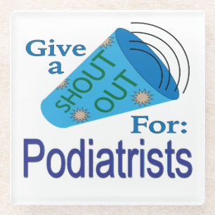 Posavasos De Vidrio Gritos a los podiatristas