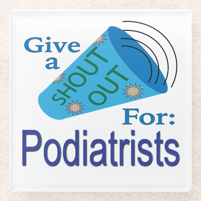 Posavasos De Vidrio Gritos a los podiatristas (Anverso)