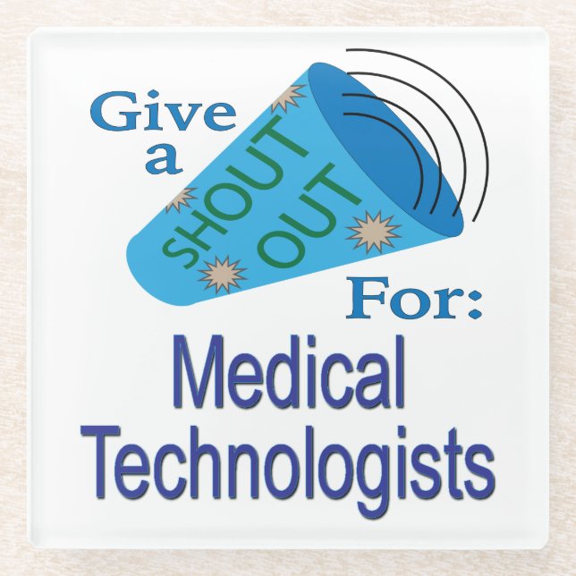 Posavasos De Vidrio Gritos a los técnicos médicos (Anverso)