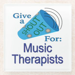 Posavasos De Vidrio Gritos a los terapeutas musicales