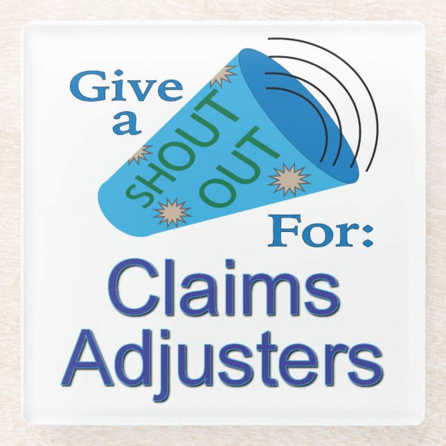 Posavasos De Vidrio Gritos para ajustadores de reclamaciones (Anverso)