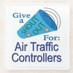 Posavasos De Vidrio Gritos para controladores de tráfico aéreo