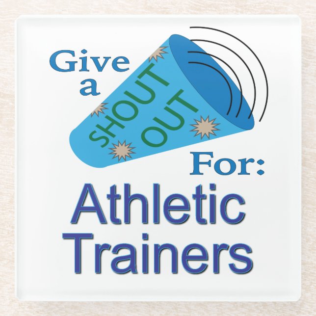 Posavasos De Vidrio Gritos para entrenadores atléticos (Anverso)