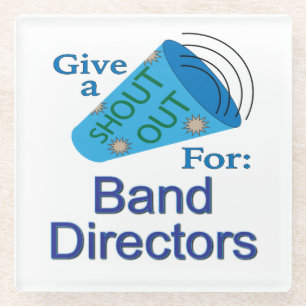 Posavasos De Vidrio Gritos para los directores de banda