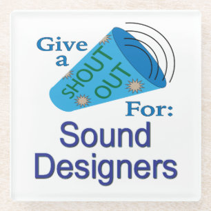 Posavasos De Vidrio Gritos para los diseñadores de sonido