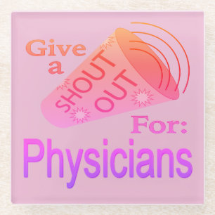Posavasos De Vidrio Gritos para los médicos Glass Coaster