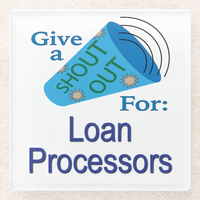 Posavasos De Vidrio Gritos para los procesadores de préstamos (Anverso)