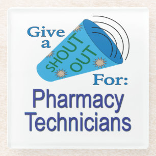 Posavasos De Vidrio Gritos para los técnicos de farmacia