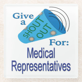 Posavasos De Vidrio Gritos para representantes médicos