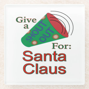 Posavasos De Vidrio Gritos para Santa Claus