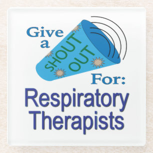 Posavasos De Vidrio Gritos para terapeutas respiratorios