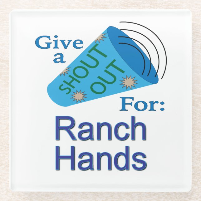 Posavasos De Vidrio Gritos por las manos de los ranchos (Anverso)