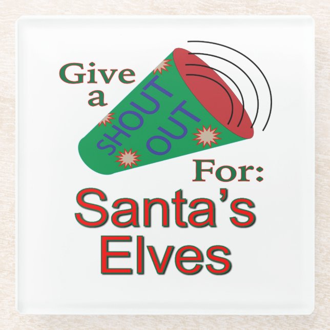 Posavasos De Vidrio Gritos por los elfos de Santa María (Anverso)