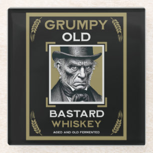 Posavasos De Vidrio Grumpy Old Bastard Whiskey