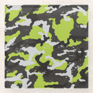 Posavasos De Vidrio Grunge Camouflage Vintage Background
