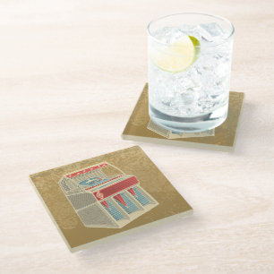 Posavasos De Vidrio Grunge Jukebox