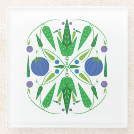 Posavasos De Vidrio Guardián De La Montaña De Vidrio De Blueberries