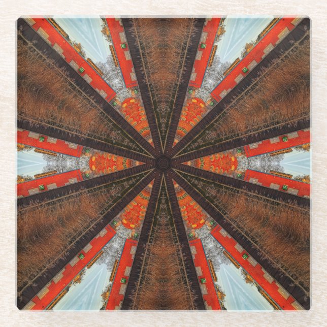 Posavasos De Vidrio Guay Kaleidoscope Vista de la industria (Anverso)