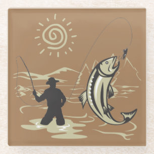Posavasos De Vidrio Guay y la colorida pesca en verano