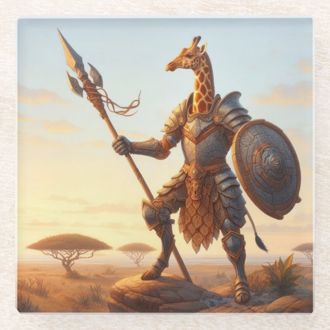 Posavasos De Vidrio Guerrero de Giraffe (Anverso)