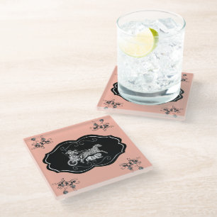 Posavasos De Vidrio Guerreros asirios Glass Coaster