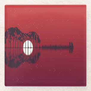 Posavasos De Vidrio Guitar Cove