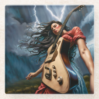 Posavasos De Vidrio Guitarra Twisted