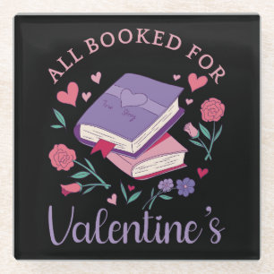 Posavasos De Vidrio Gusano de libros - Todo preparado para San Valentí