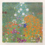 Posavasos De Vidrio Gustav Klimt Flor Jardín Naturaleza<br><div class="desc">Un bonito cuadro del jardín,  un cuadro clásico de Gustav Klimt,  llamado Cottage Garden,  o Bauergarten,  1907,  que se encuentra cerca de un jardín de flores,  un cuadro de flores de colores.</div>