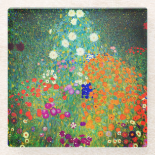 Posavasos De Vidrio Gustav Klimt Flower Garden