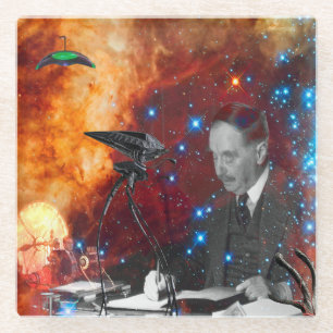 Posavasos De Vidrio H.G.Wells Ciencia Ficción
