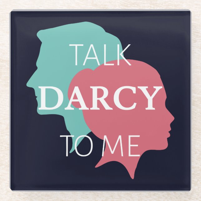 Posavasos De Vidrio Hable Darcy Conmigo IV (Anverso)