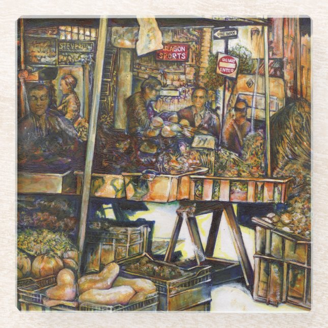 Posavasos De Vidrio Hace que la creatividad brille todo lo más (Anverso)