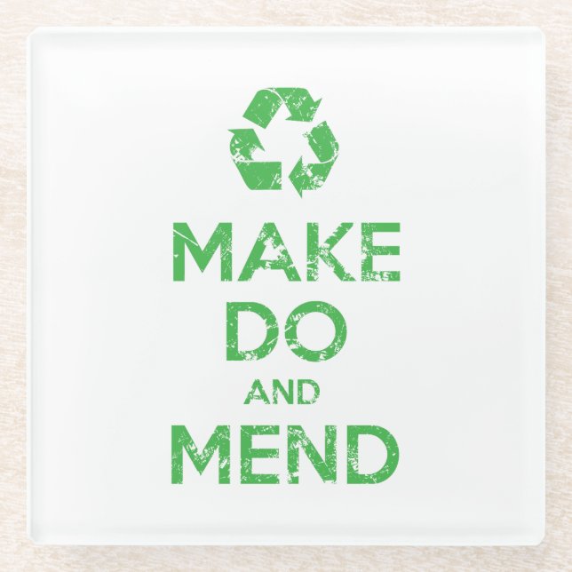 Posavasos De Vidrio Hacer y cambiar de idea (Anverso)